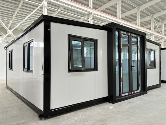 Mobil Lipat Kontainer Rumah Expandable Double Wing Prefabrikasi Modular Serbaguna