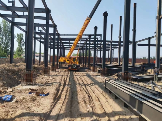 Insulasi Suara Q345 Bangunan Struktur Baja Gudang Logam Prefabrikasi