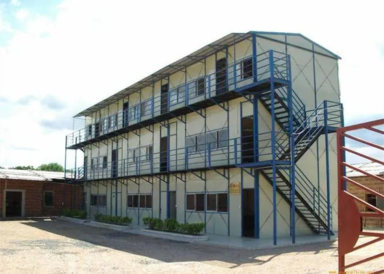Struktur Baja Pengukur Ringan Rumah Prefab Vila Prefab Untuk Ketahanan Cuaca Tempat Tinggal