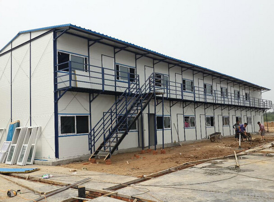 Rumah Prefab Rangka Baja Pengukur Cahaya Kekuatan Tinggi Untuk Proteksi Kebakaran Bengkel