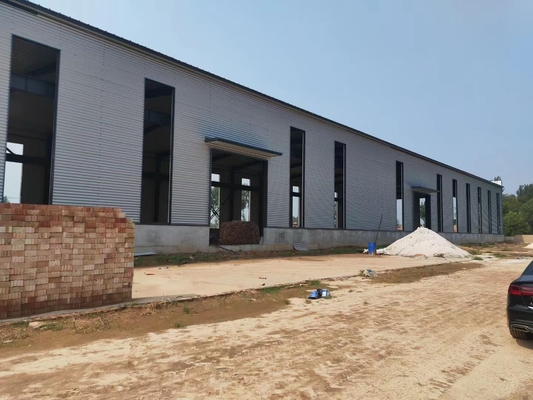 Bengkel Struktur Baja Galvanis Hot Dip Bangunan Prefab Untuk Keperluan Industri