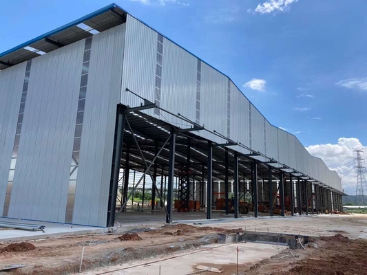 Dicat Hot Dip Galvanized Steel Struktur Gudang Spesifikasi Disesuaikan
