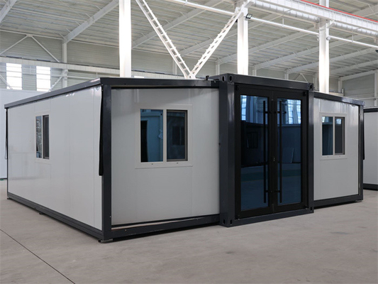 Mobil Lipat Kontainer Rumah Expandable Double Wing Prefabrikasi Modular Serbaguna