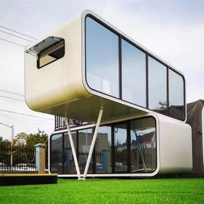 Outdoor Prefab House Hidup Dan Bekerja Apple Cabin Desain Kantor Pod