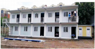 Ruang Bergerak Pengukur Cahaya Rumah Kontainer Baja Prefab Perlindungan Lingkungan