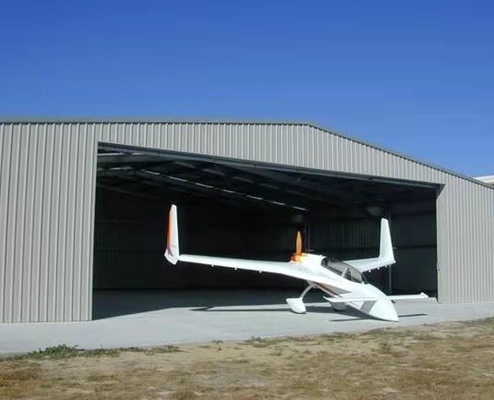 Struktur Baja Rentang Panjang Q355 Hangar H Beam Shed Steel Hanggar Homes