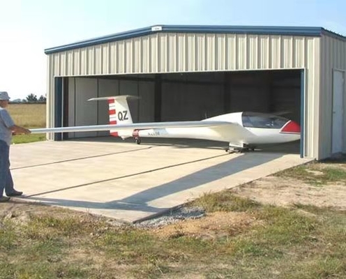 Q345B Q235B Rangka Baja Prefabrikasi Hangar Bangunan Hangar Prefab