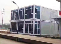 Rumah Kontainer Lipat Tiga Kamar Tidur Rumah Modular Prefab Kecil yang Dapat Diperluas