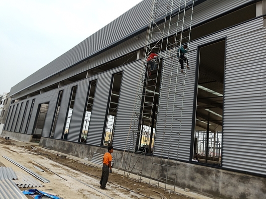 Gudang Baja Prefabrikasi Q345b berwarna