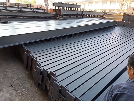 Instalasi Mudah Konstruksi Baja Prefab 4000mm Hingga 15000mm H Beam