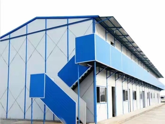 Hot Dip Galvanized Lgsf House Q355B Rumah Rangka Baja Ringan Merakit Cepat