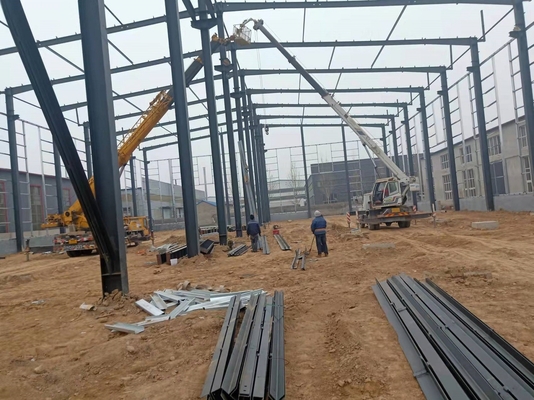 LANGE Kedap Suara Bangunan Rangka Baja Prefabrikasi Rumah Pertanian Prefab Disesuaikan