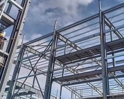 OEM Fireproof Prefab Warehouse Office Rangka Baja Kabin Rumah Prefabrikasi Kit